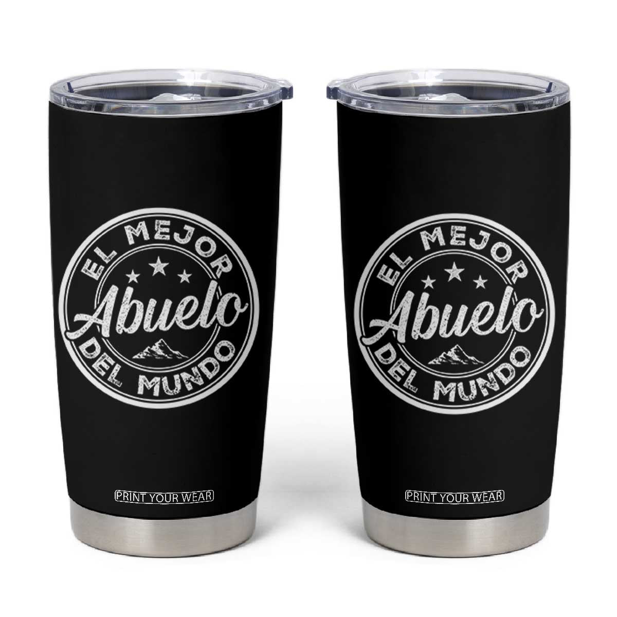 Abuelo Gifts Tumbler Cup El Mejor Abuelo Del Mundo Gift For Grandpa From Grandkids TB10 Black Print Your Wear