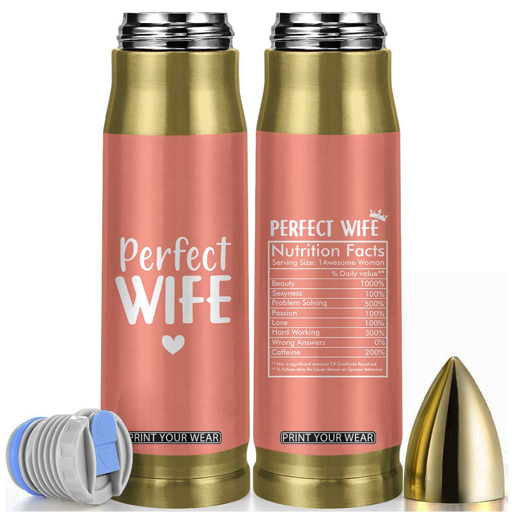 Gifts for Wife From Husband Bullet Tumbler Wedding Anniversary Valentines Day Gift For Her Wifes Wifey TB10 Peach Print Your Wear