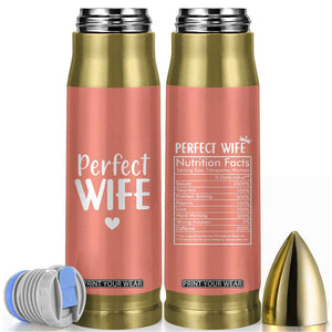 Gifts for Wife From Husband Bullet Tumbler Wedding Anniversary Valentines Day Gift For Her Wifes Wifey TB10 Peach Print Your Wear