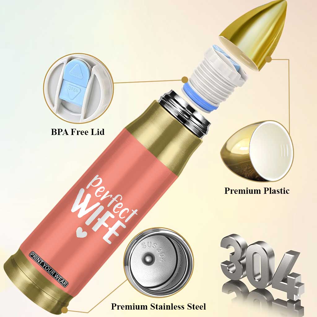 Gifts for Wife From Husband Bullet Tumbler Wedding Anniversary Valentines Day Gift For Her Wifes Wifey TB10 Print Your Wear