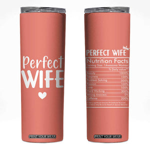 Gifts for Wife From Husband Skinny Tumbler Wedding Anniversary Valentines Day Gift For Her Wifes Wifey TB10 Peach Print Your Wear