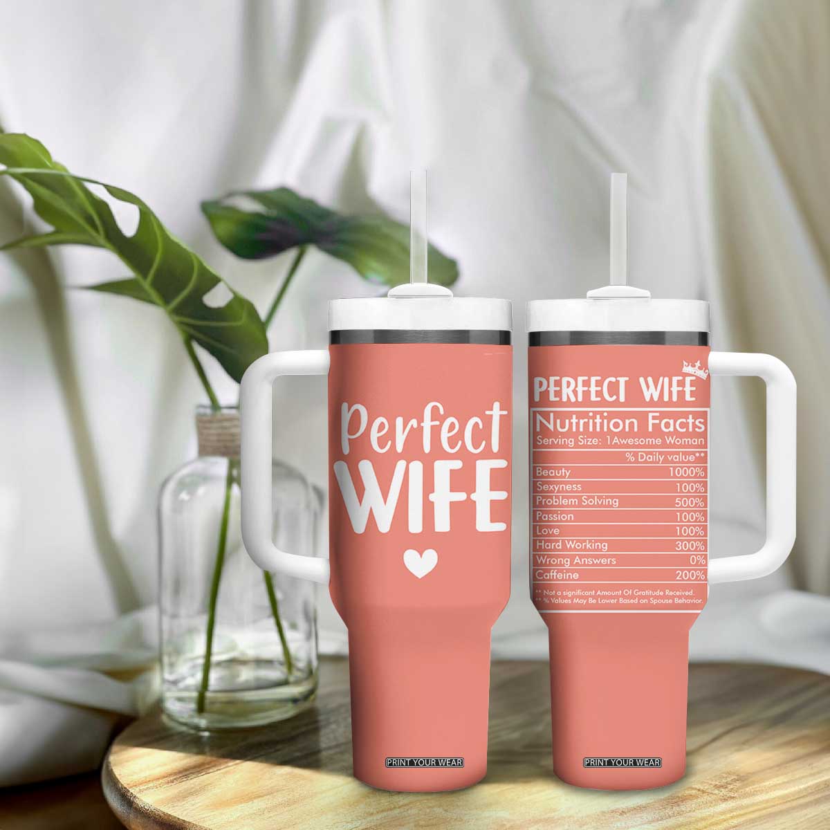 Gifts for Wife From Husband Tumbler With Handle Wedding Anniversary Valentines Day Gift For Her Wifes Wifey TB10 Print Your Wear
