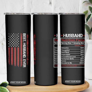 Best Husband Ever Skinny Tumbler Wedding Anniversary Valentines Day Gift For Him US Flag TB10 Print Your Wear