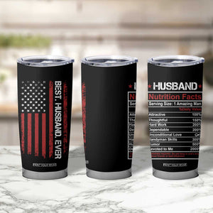 Best Husband Ever Tumbler Cup Wedding Anniversary Valentines Day Gift For Him US Flag TB10 Print Your Wear