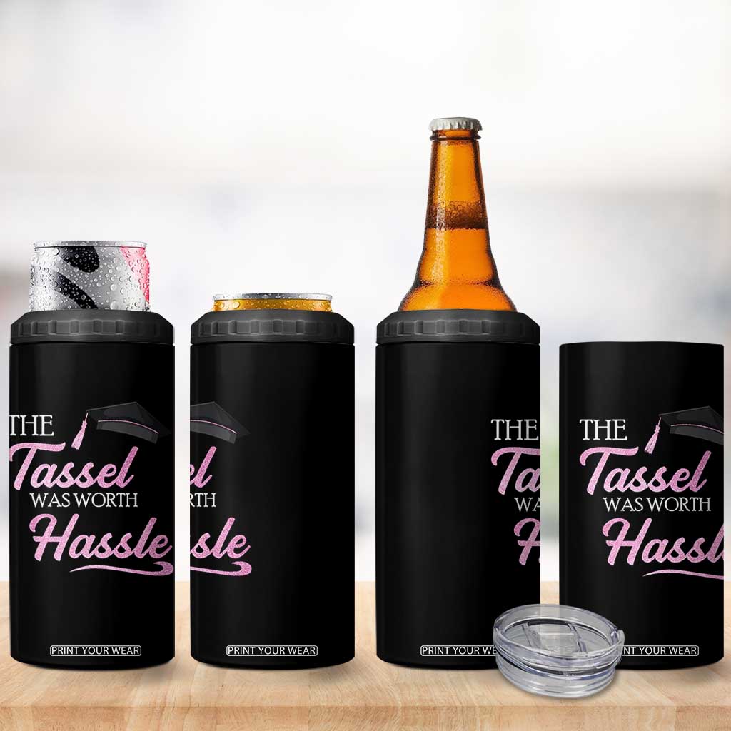Graduation Gifts For Her 4 in 1 Can Cooler Tumbler The Tassel Was Worth The Hassle TB10 Print Your Wear