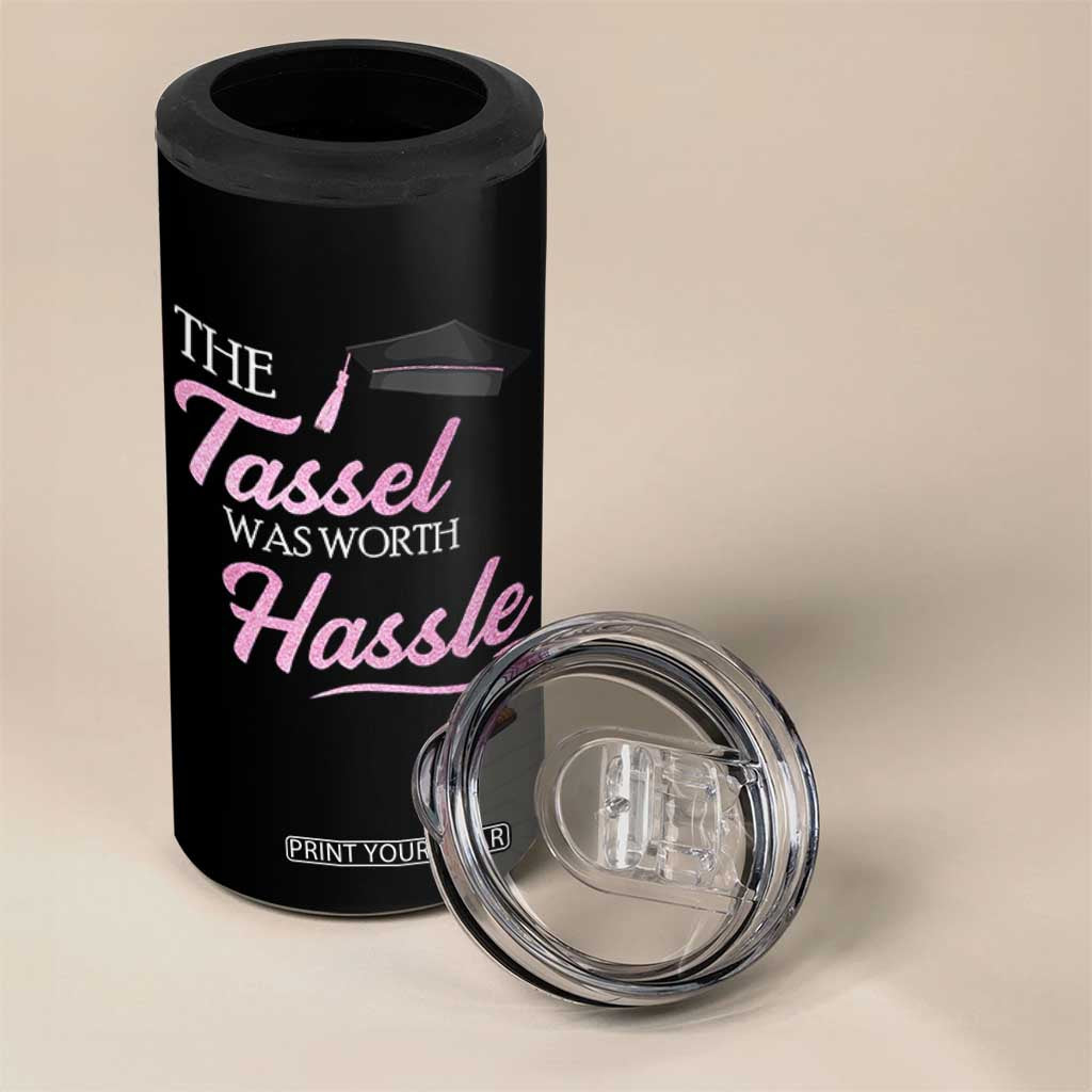 Graduation Gifts For Her 4 in 1 Can Cooler Tumbler The Tassel Was Worth The Hassle TB10 Print Your Wear