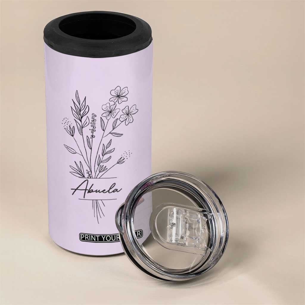 Abuela Gifts 4 in 1 Can Cooler Tumbler Mothers Day Gifts for Grandma from Grandchildren TB10 Print Your Wear
