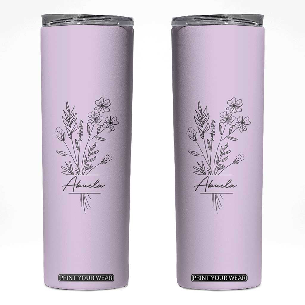 Abuela Gifts Skinny Tumbler Mothers Day Gifts for Grandma from Grandchildren TB10 Purple Print Your Wear
