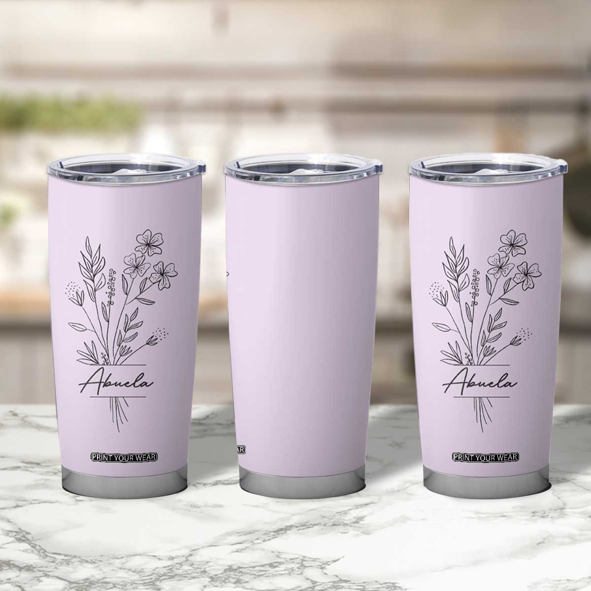 Abuela Gifts Tumbler Cup Mothers Day Gifts for Grandma from Grandchildren TB10 Print Your Wear