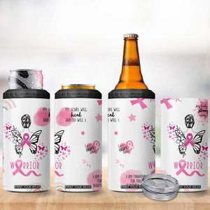 Breast Cancer Survivor 4 in 1 Can Cooler Tumbler With Inspirational Words Get Well Soon Gifts TB10 Print Your Wear
