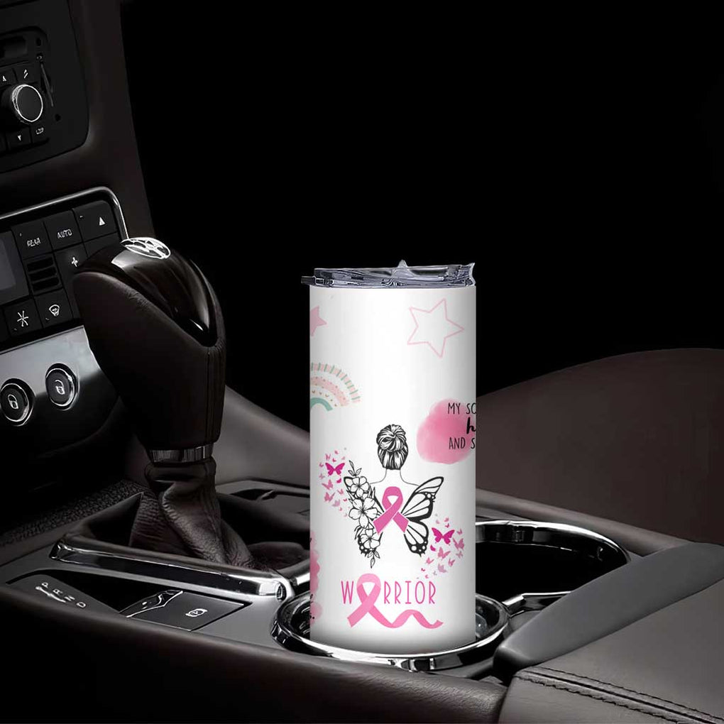 Breast Cancer Survivor Skinny Tumbler With Inspirational Words Get Well Soon Gifts TB10 Print Your Wear