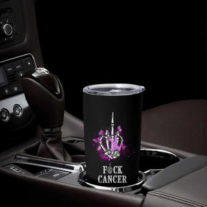 Pink Ribbon Fck Cancer Tumbler Cup Recovery Support Gifts For Survivors TB10 Print Your Wear