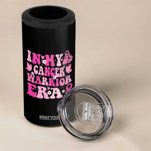 Breast Cancer Survivor 4 in 1 Can Cooler Tumbler Pink Ribbon In My Cancer Warrior Era Groovy TB10 Print Your Wear