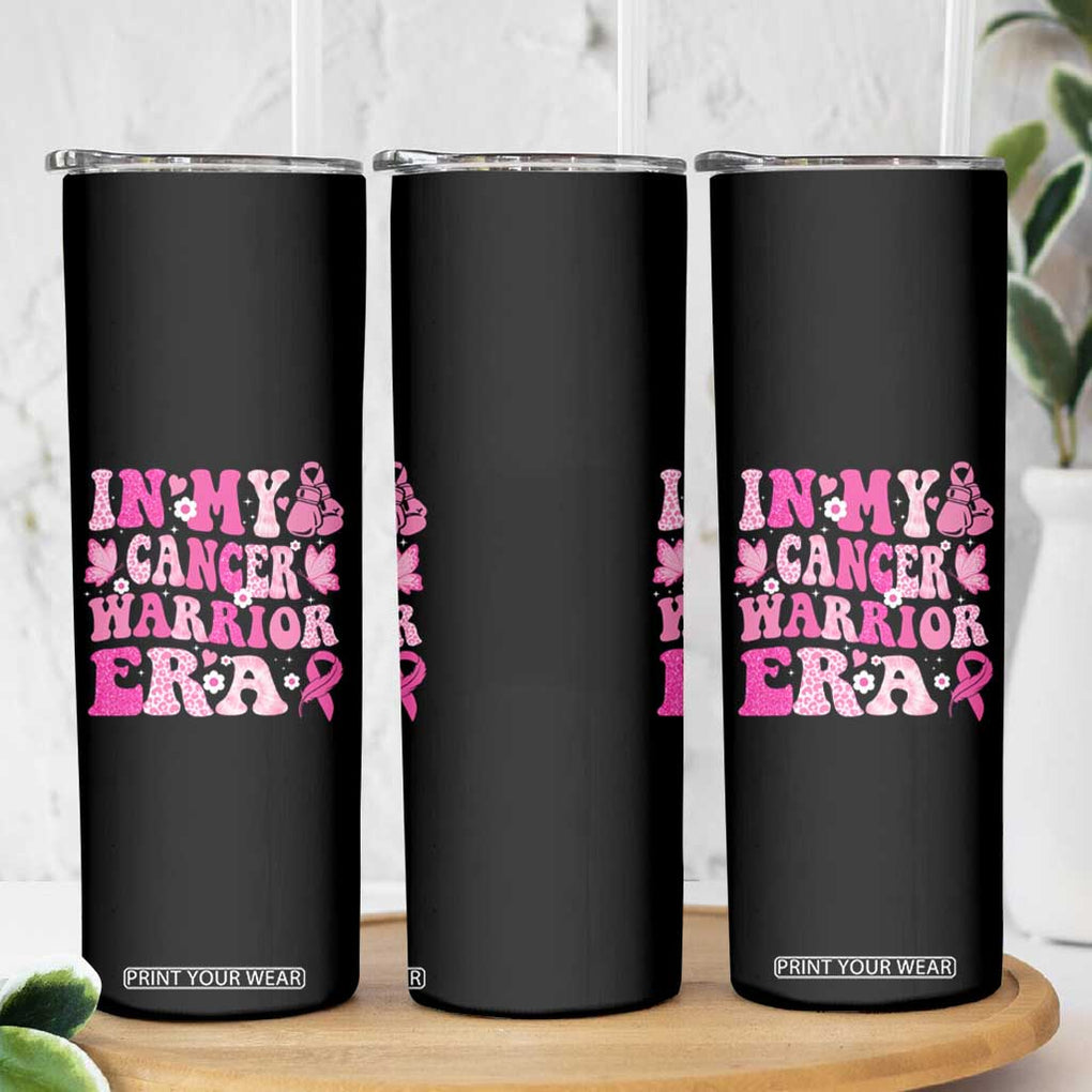 Breast Cancer Survivor Skinny Tumbler Pink Ribbon In My Cancer Warrior Era Groovy TB10 Print Your Wear