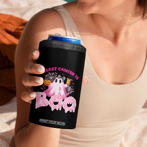 Breast Cancer Awareness 4 in 1 Can Cooler Tumbler Pink Ribbon Boojee Halloween Support The Fighters TB10 Print Your Wear