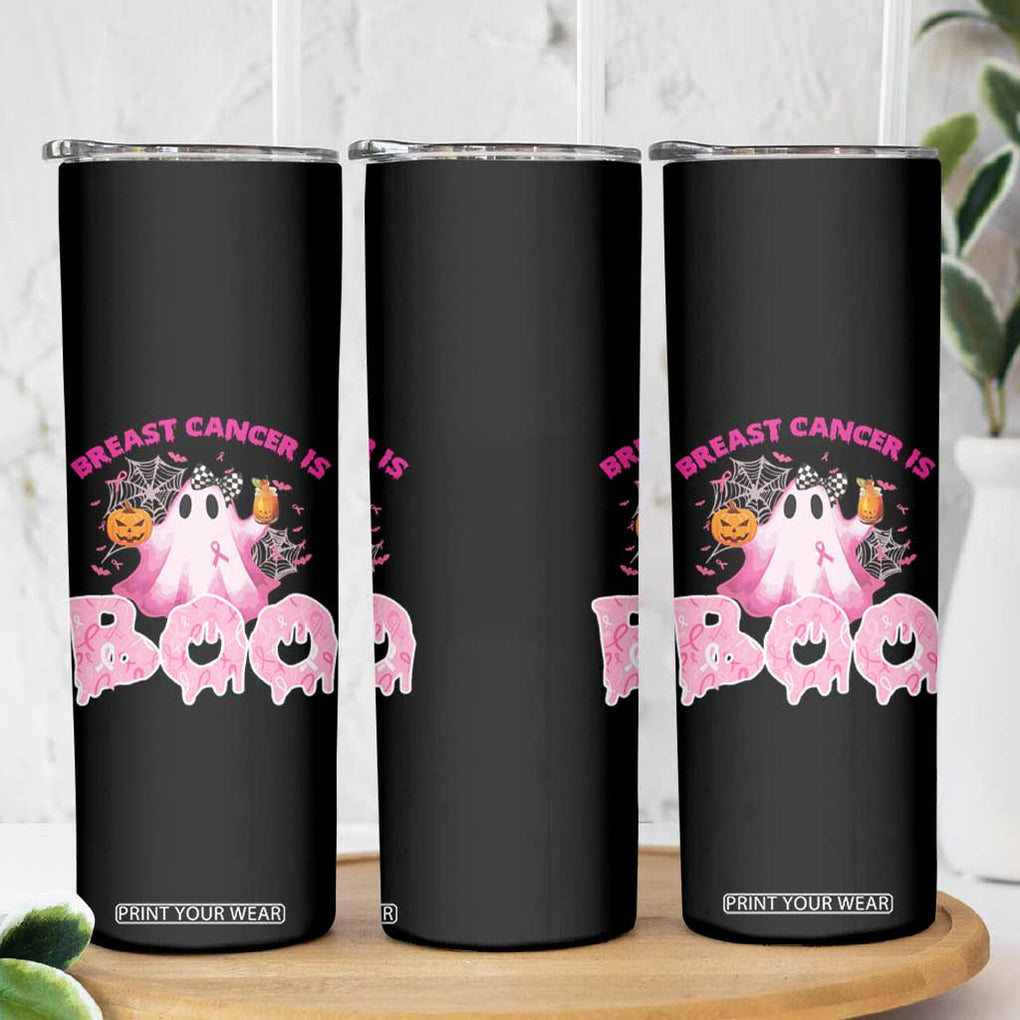 Breast Cancer Awareness Skinny Tumbler Pink Ribbon Boojee Halloween Support The Fighters TB10 Print Your Wear