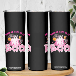 Breast Cancer Awareness Skinny Tumbler Pink Ribbon Boojee Halloween Support The Fighters TB10 Print Your Wear
