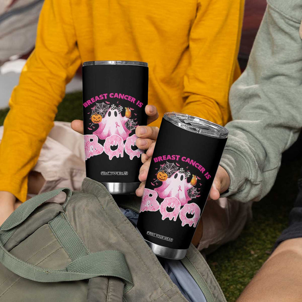 Breast Cancer Awareness Tumbler Cup Pink Ribbon Boojee Halloween Support The Fighters TB10 Print Your Wear
