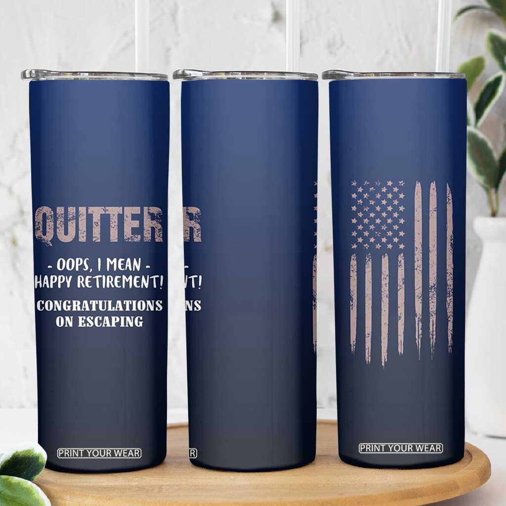 Happy Retirement Gifts Skinny Tumbler Coworker Leaving Goodbye Gift Farewell Gifts For Coworkers USA Flag TB10 Print Your Wear