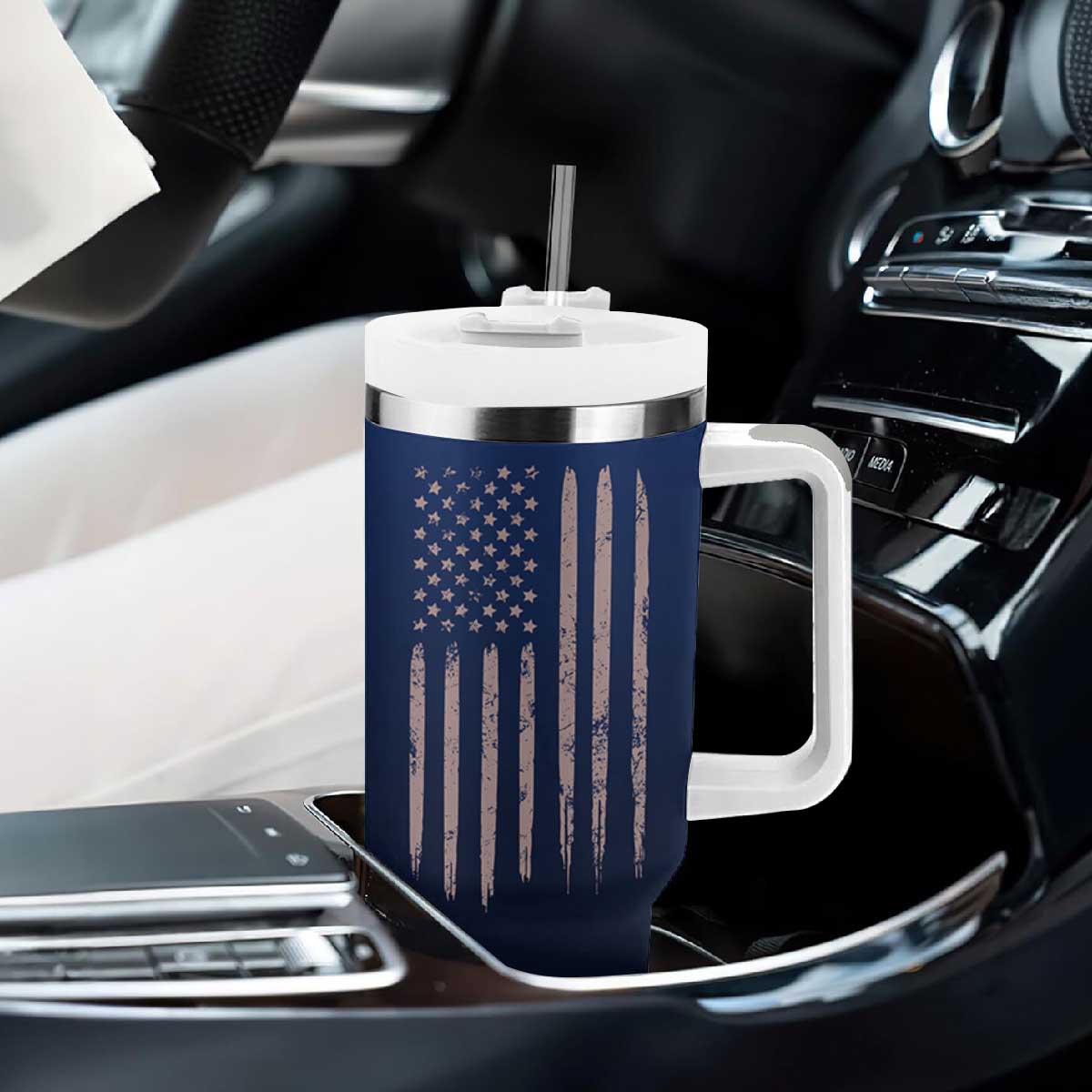 Happy Retirement Gifts Tumbler With Handle Coworker Leaving Goodbye Gift Farewell Gifts For Coworkers USA Flag TB10 Print Your Wear