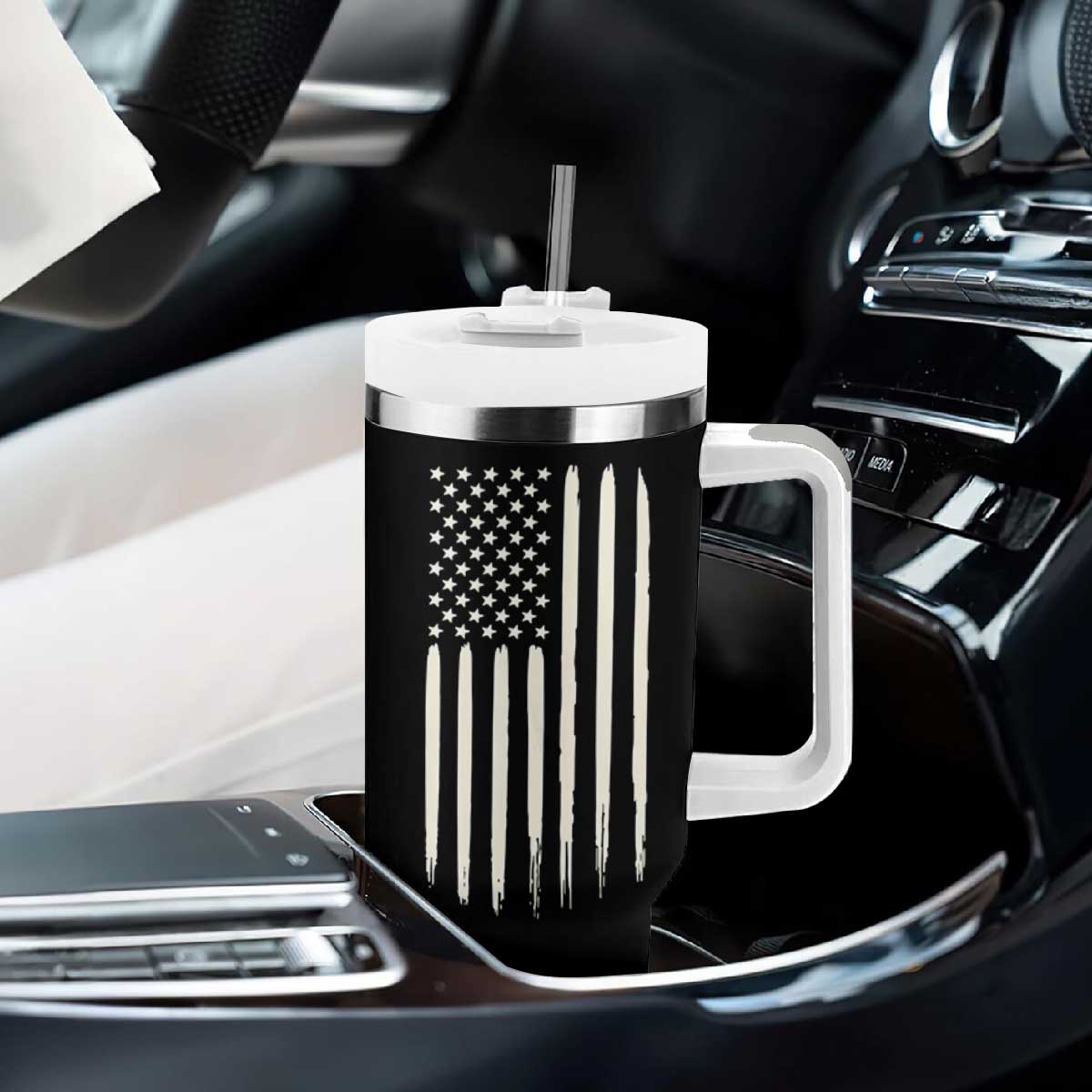 The Legend Has Retired Tumbler With Handle Funny Retired Retirement Gifts For Men Coworkers USA Flag TB10 Print Your Wear