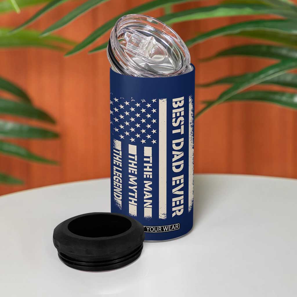 Just A Dad Who Came Back With The Milk 4 in 1 Can Cooler Tumbler Father's Day Raccoon Dark Humor TB10 Print Your Wear