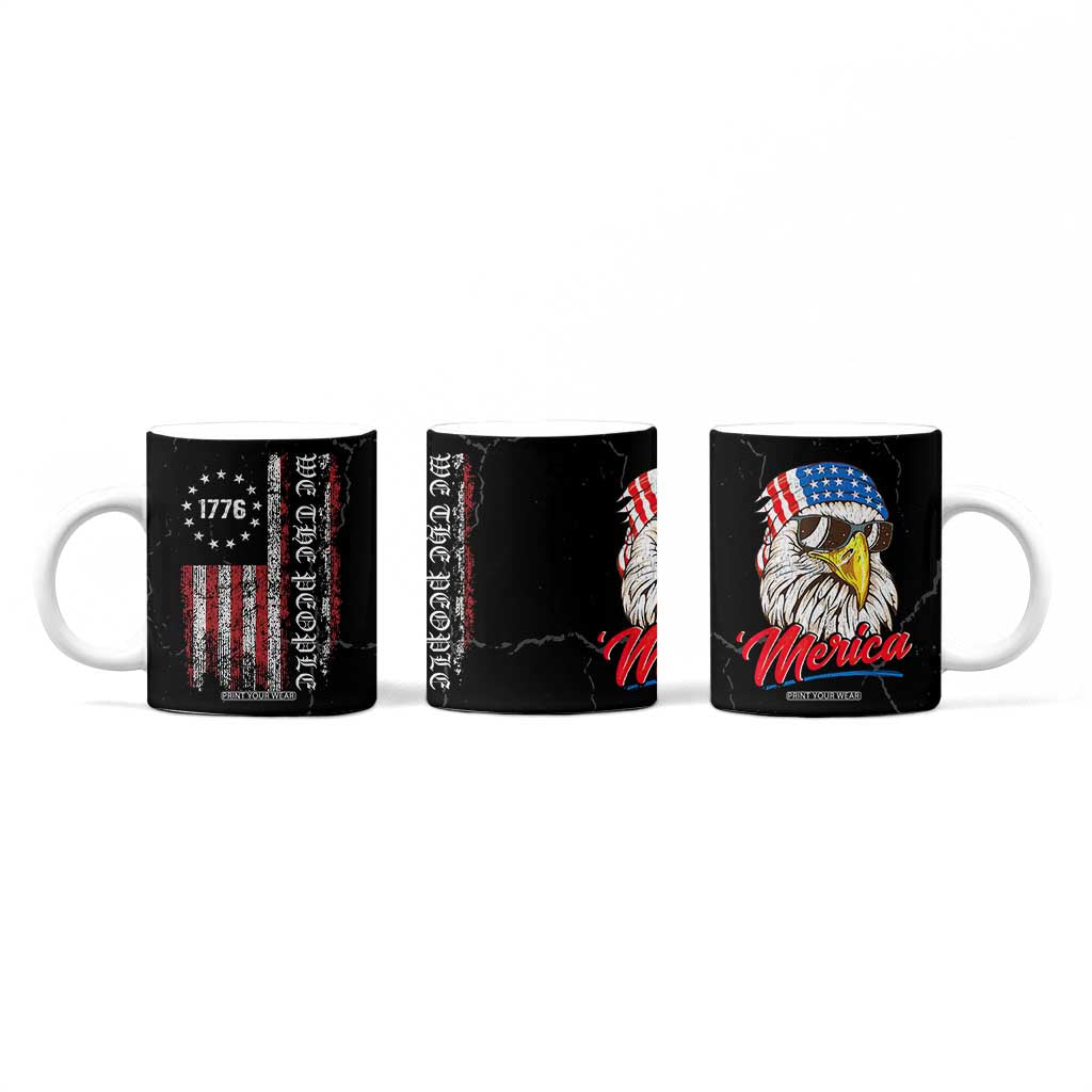 American Flag Coffee Mug We The People Bald Eagle Patriotic TB10 Print Your Wear