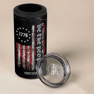 American Flag 4 in 1 Can Cooler Tumbler We The People Bald Eagle Patriotic TB10 Print Your Wear