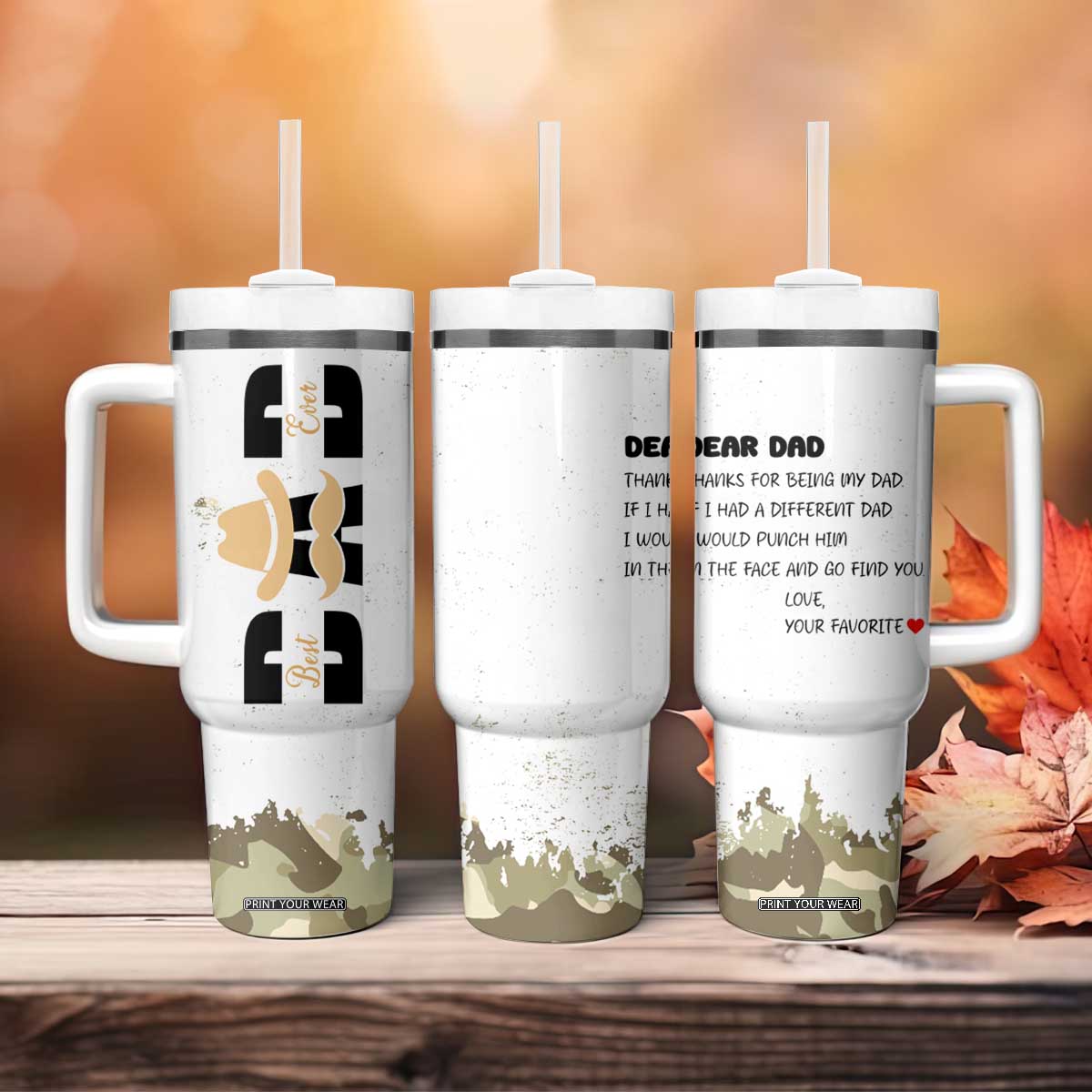 Gifts For Dad Tumbler With Handle Christmas Birthday Present Ideas For Father Husband Fathers Gift TB10 Print Your Wear