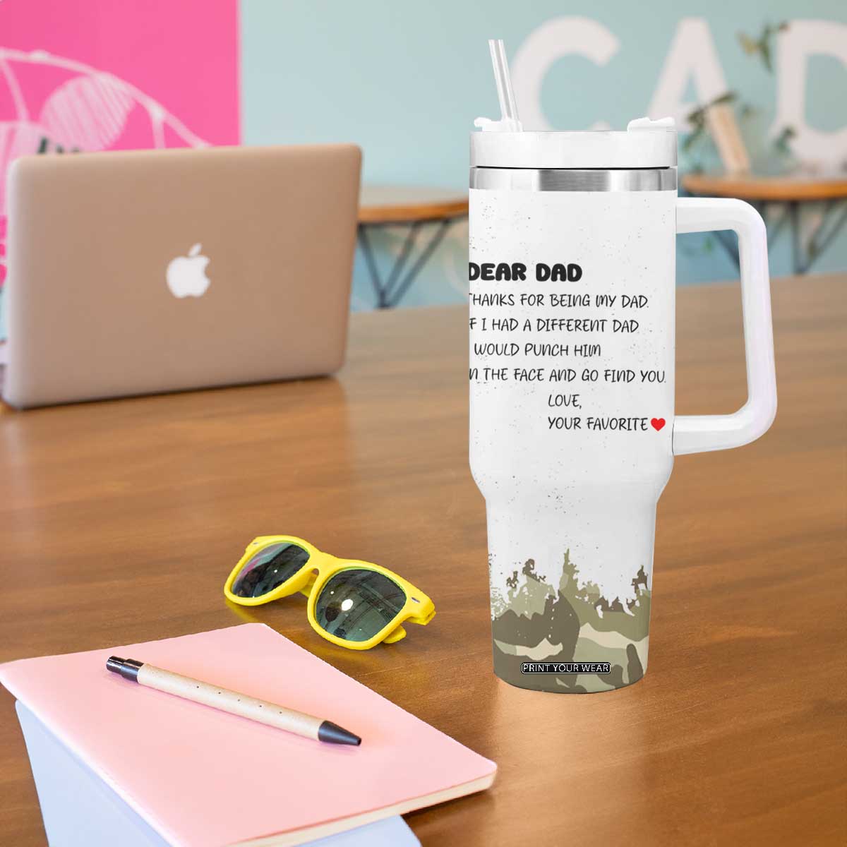 Gifts For Dad Tumbler With Handle Christmas Birthday Present Ideas For Father Husband Fathers Gift TB10 Print Your Wear