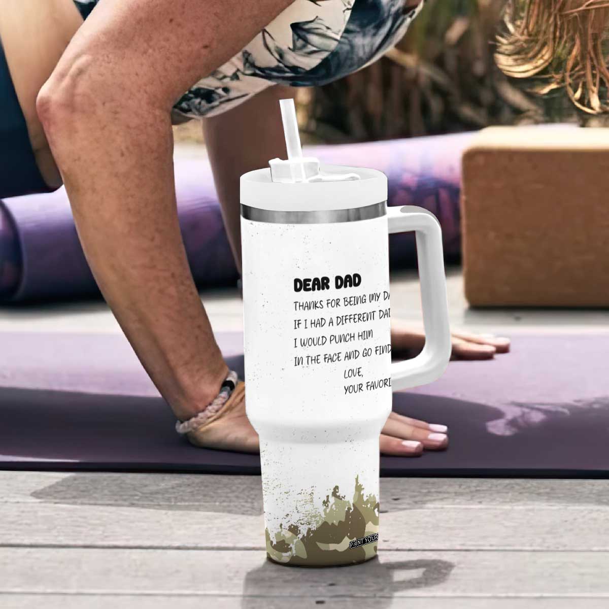 Gifts For Dad Tumbler With Handle Christmas Birthday Present Ideas For Father Husband Fathers Gift TB10 Print Your Wear