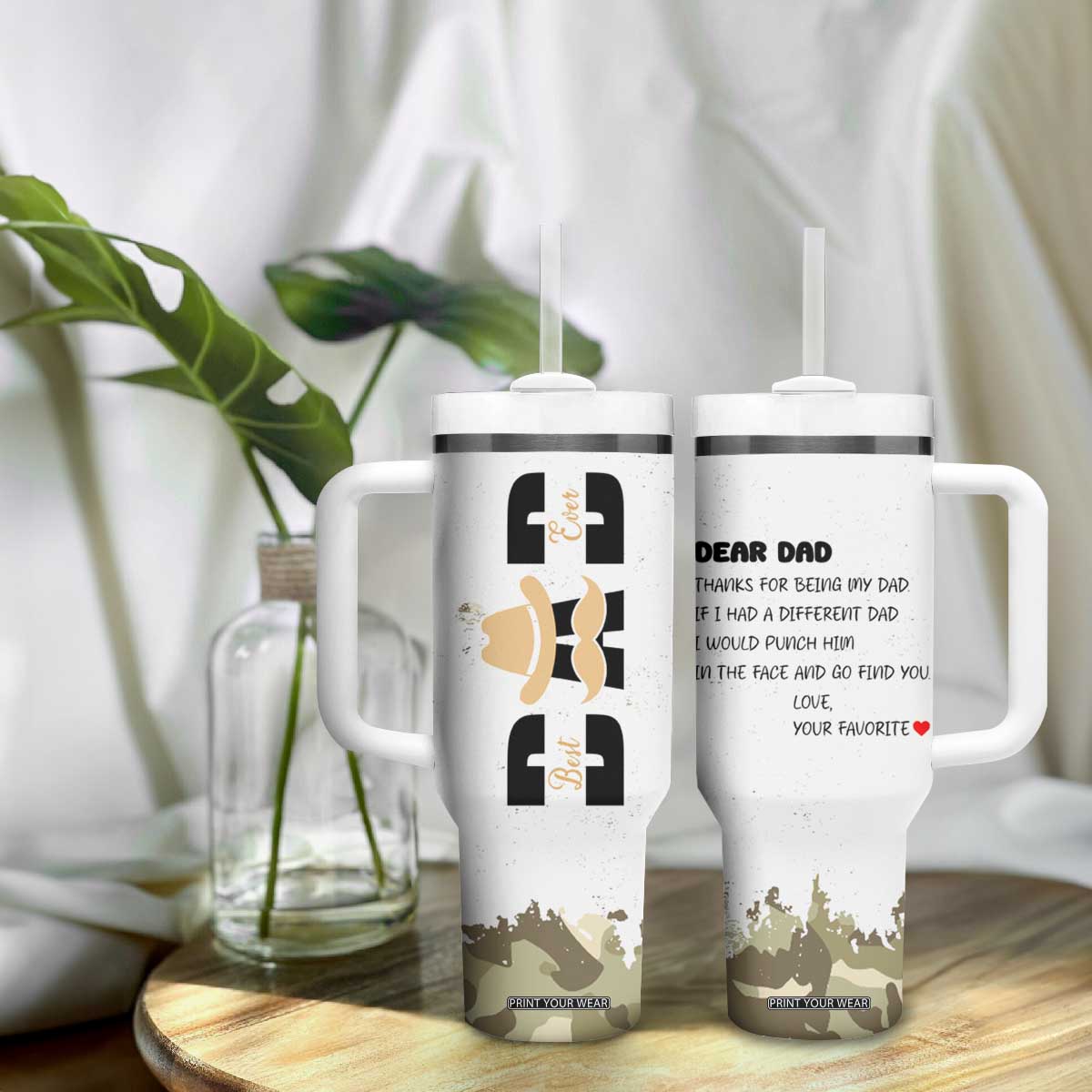 Gifts For Dad Tumbler With Handle Christmas Birthday Present Ideas For Father Husband Fathers Gift TB10 Print Your Wear