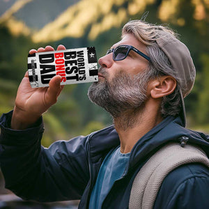 Fathers Day Gift For Bonus Dad 4 in 1 Can Cooler Tumbler Birthday Gifts For Step Dad From Daughter Son Kids US Flag TB10 Print Your Wear