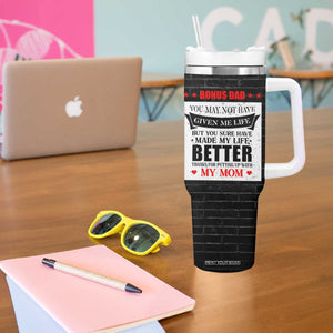 Fathers Day Gift For Bonus Dad Tumbler With Handle Birthday Gifts For Step Dad From Daughter Son Kids US Flag TB10 Print Your Wear