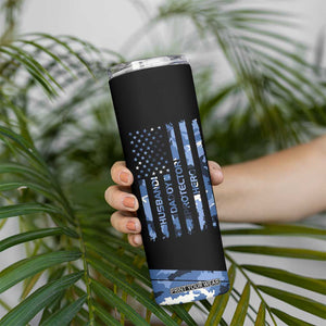 Christmas Gifts for Dad Skinny Tumbler Husband Daddy Protector Hero Fathers Day Camo American Flag TB10 Print Your Wear