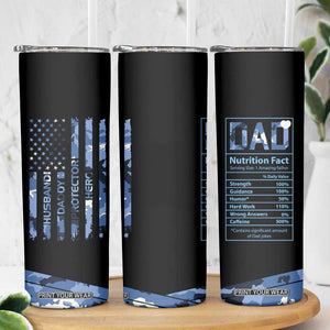 Christmas Gifts for Dad Skinny Tumbler Husband Daddy Protector Hero Fathers Day Camo American Flag TB10 Print Your Wear