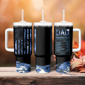 Christmas Gifts for Dad Tumbler With Handle Husband Daddy Protector Hero Fathers Day Camo American Flag TB10 Print Your Wear