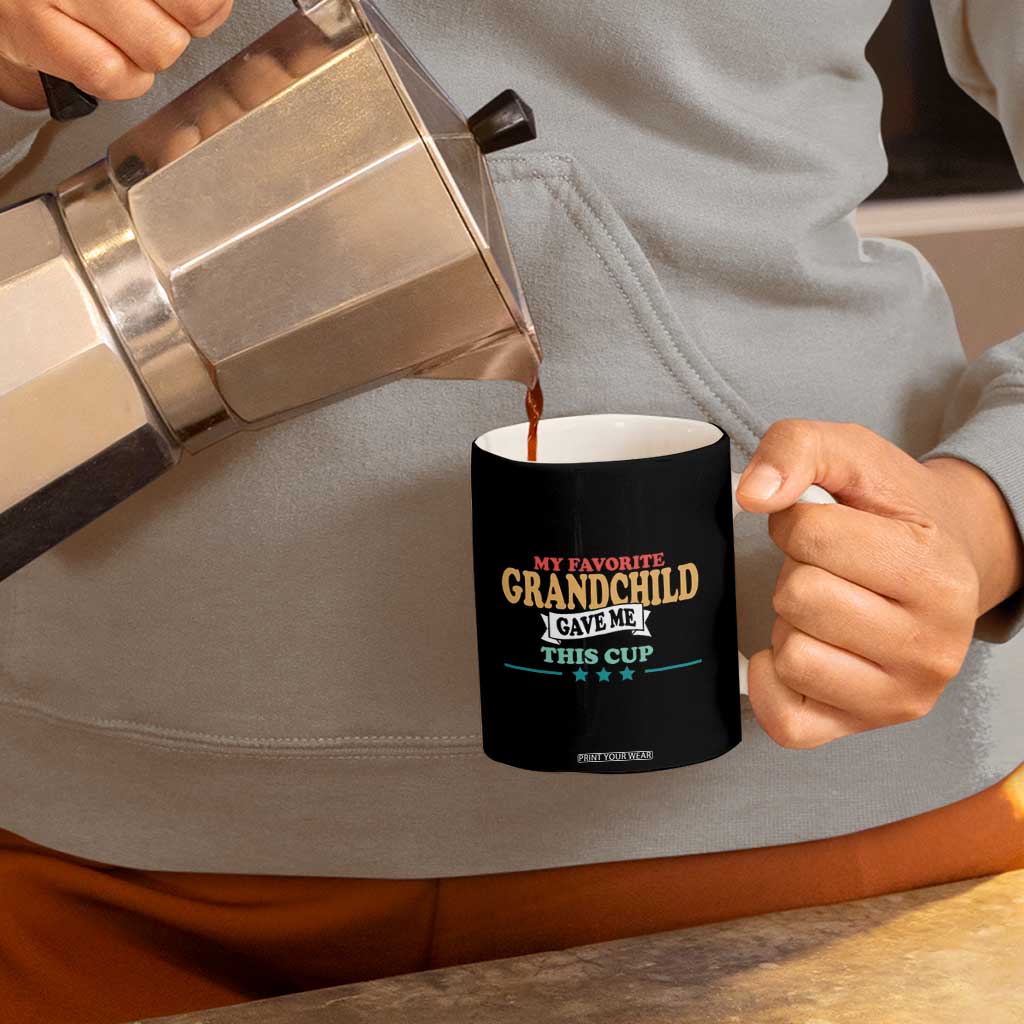 My Favorite Grandchild Gave Me This Cup Coffee Mug Grandparents Grandpa Grandma Gifts From Grandkids Granddaughter Grandson TB10 Print Your Wear