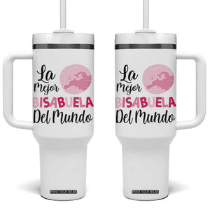 Great-grandmother Gifts in Spanish Tumbler With Handle La Mejor Bisabuela Del Mundo TB10 One Size: 40 oz White Print Your Wear