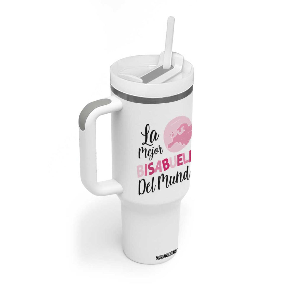 Great-grandmother Gifts in Spanish Tumbler With Handle La Mejor Bisabuela Del Mundo TB10 Print Your Wear