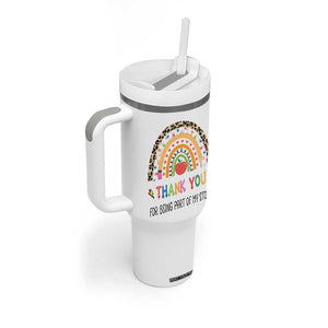 Teacher Appreciation Gifts Tumbler With Handle Thank You For Being Part Of My Story TB10 Print Your Wear