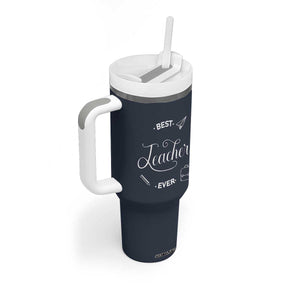 Best Teacher Ever Tumbler With Handle Appreciation Gift For Teachers Men TB10 Print Your Wear