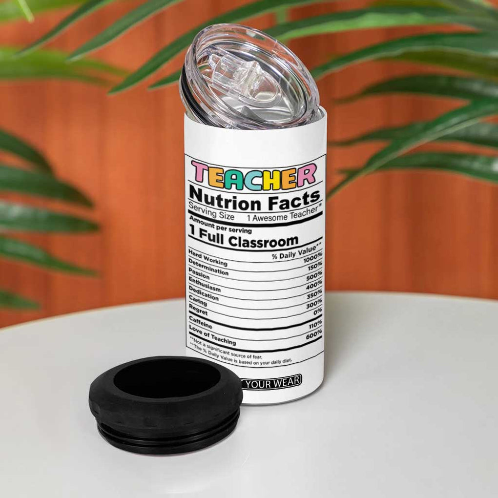 Teacher Dinosaur Back to School 4 in 1 Can Cooler Tumbler Teachersaurus Like A Normal Teacher But More Awesome TB10 Print Your Wear