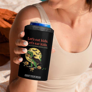 Funny Grammar Teacher 4 in 1 Can Cooler Tumbler Let's Eat Kids Punctuation Saves Lives Halloween Dinosaur Dracula TB10 Print Your Wear