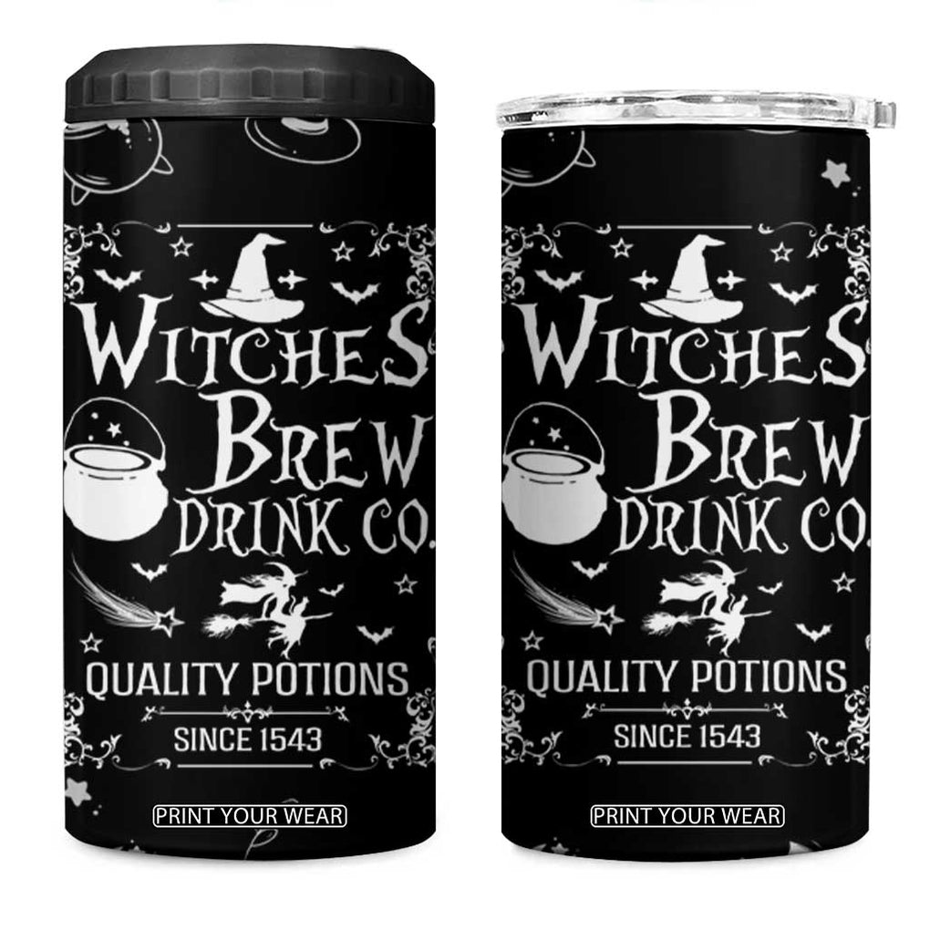 Funny Halloween Witch 4 in 1 Can Cooler Tumbler Witches Brew Drink Witchy Vibes Spooky Decorations TB10 One Size: 16 oz Black Print Your Wear
