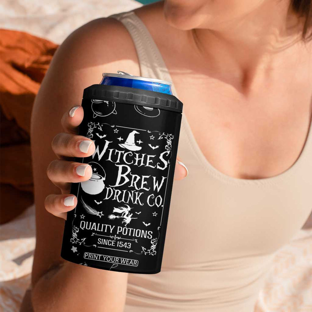 Funny Halloween Witch 4 in 1 Can Cooler Tumbler Witches Brew Drink Witchy Vibes Spooky Decorations TB10 Print Your Wear