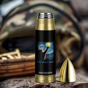 Van Gogh Cat Bullet Tumbler I Do What I Want Funny Cat Lover Starry Night TB10 Print Your Wear