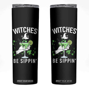 Funny Halloween Party Skinny Tumbler Witch Witches Be Sippin, for Ladies TB10 Black Print Your Wear