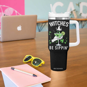 Funny Halloween Party Tumbler With Handle Witch Witches Be Sippin, for Ladies TB10 Print Your Wear