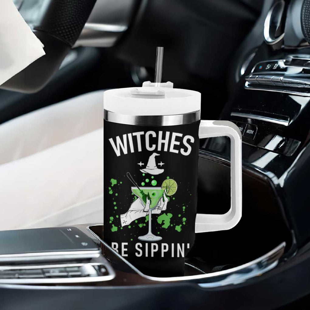 Funny Halloween Party Tumbler With Handle Witch Witches Be Sippin, for Ladies TB10 Print Your Wear